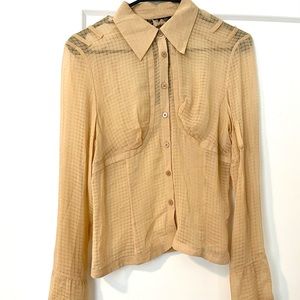 L.A.M.B. By Gwen Stefani 100% Silk Blouse Boudoir Collection 2005